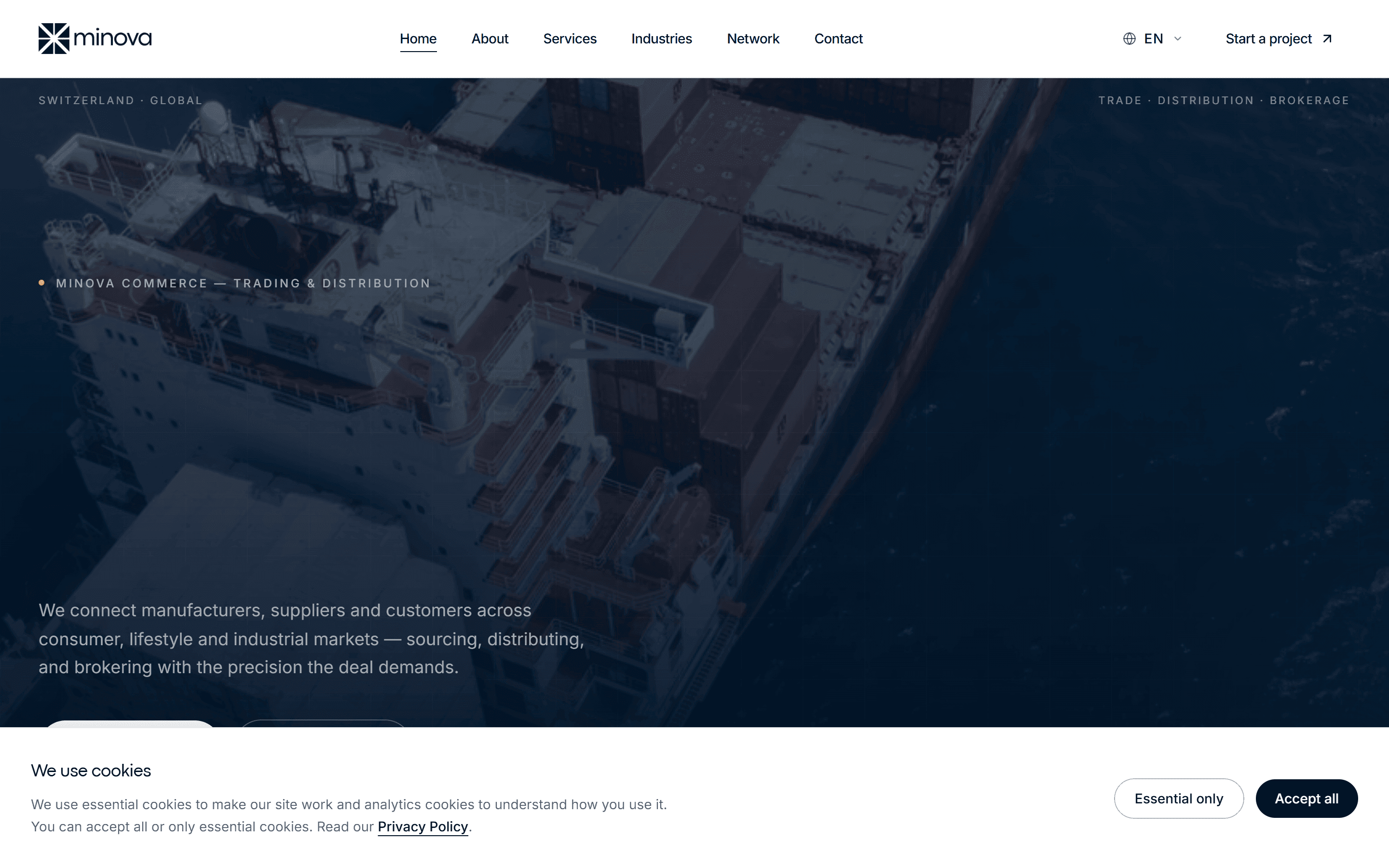 Minova Commerce Screenshot